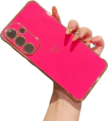 Vista 9 de ZTOFERA Funda diseñada para Google Pixel 7a, bonito diseño de corazones de amor con borde chapado y protección de lente de cámara, para Google Pixel