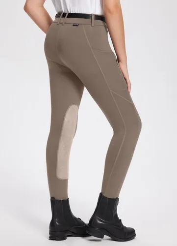 Vista 2 de BALEAF Pantalones de equitación para niñas, pantalones ecuestres con parche en la rodilla, mallas escolares juveniles con bolsillos con cremallera