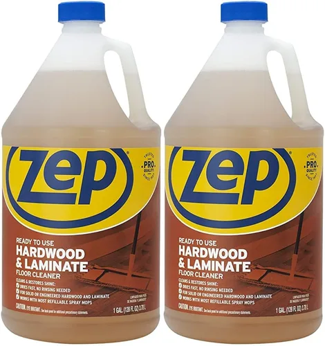 Vista 6 de Zep ZUHLF128 - Limpiador industrial para pisos de madera dura y laminado, 1 galón, elimina manchas, manchas y rozaduras. Limpia y restaura el brillo