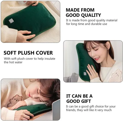 Vista 7 de ARTIBETTER Funda de felpa cálida para bolsa de agua caliente para comodidad de manos para uso y familiares y amigos
