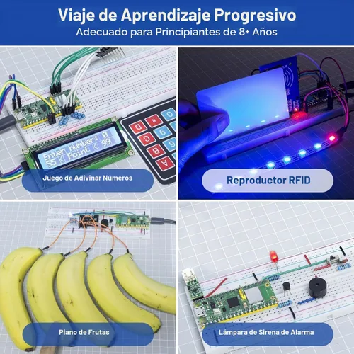 Vista 3 de SunFounder Raspberry Pi Pico W Ultimate Starter Kit con tutoriales en línea, cumple con RoHS, más de 450 artículos, 117 proyectos, MicroPython, C/C