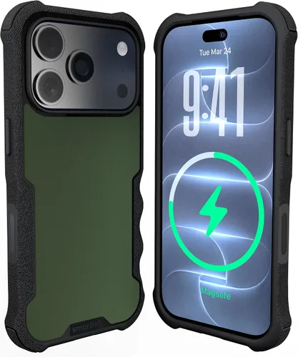 Vista 74 de Smartish Funda MagSafe, Gripzilla, agarre resistente, negro para iPhone 12 traje de noche negro