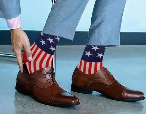 Vista 4 de Different Touch Calcetines de vestir de diseño de moda coloridos para hombres 10-13