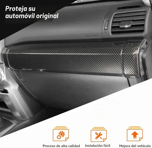 Vista 7 de JeCar 3 piezas de revestimiento de tablero de fibra de carbono Accesorios interiores para Toyota 4Runner 2010-2024