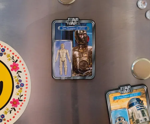 Vista 6 de AQUARIUS Star Wars C3PO - Figura de acción con imán para refrigerador, casillero, pizarra blanca y sala de juegos, productos y coleccionables