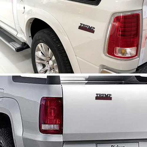 Vista 5 de Universal Trump Edition - Adhesivo de repuesto para automóvil, camión, SUV, compatible con Ford F150, Jeep, Dodger, Chevrolet, insignia para portón