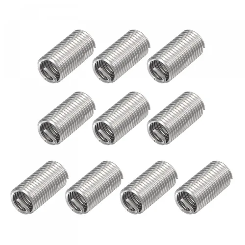 Vista 16 de uxcell 50 piezas de insertos de rosca de alambre 1/2-13 UNC 1D (1/2 ") 304 de acero inoxidable helicoidal tipo helicoidal kit de reparación de rosca