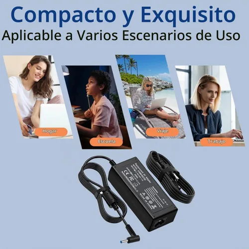 Vista 6 de 45W 19.5V 2.31A Reemplazo para cargador de portátil HP Punta azul, Pavilion