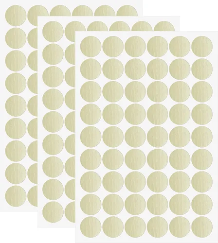 Vista 14 de 162 calcomanías autoadhesivas de PVC para agujeros de tornillo, 3 hojas de plástico, cubierta texturizada a prueba de polvo e impermeable, 0.827 in