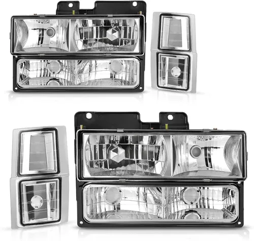 Vista 15 de DWVO Faros delanteros compatibles con Chevy Silverado 1500 1500 HD/2003-2004 Silverado 2500/2003-2006 Silverado 2500HD 3500/2003-2006 Avalanche 1500