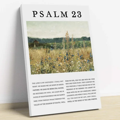 Vista 15 de Arte de pared de acuarela de Jesús, pintura en lienzo cristiano, imágenes de las Escrituras, decoración de pared, póster con versículos bíblicos
