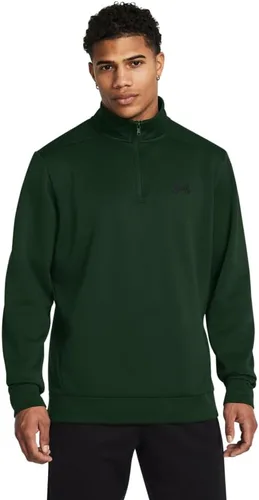 Vista 10 de Under Armour Sudadera con capucha para hombre Armourfleece con cremallera de 1/4 (001) Negro / Negro