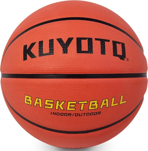Vista 18 de KUYOTQ - Baloncesto para niños, jóvenes y adultos, tamaño 3/4/5/6/7 (22/25.5/27.5/28.5/29.5"), baloncesto premium de goma o cuero sintético