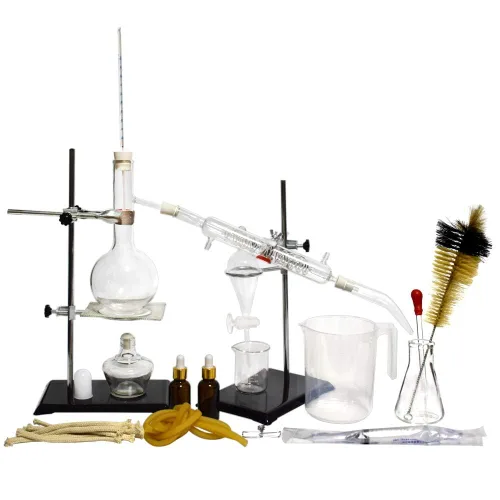 Vista 2 de Destilador casero Destilación para hacer tu propio aceite esencial, Moonshine, Kit de cristalería de laboratorio de química de alcohol, destilación