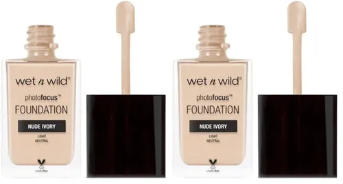 Vista 27 de wet n wild - Base líquida Photo Focus con acabado mate, vegana y libre de crueldad animal, color ámbar beige (Amber Beige)
