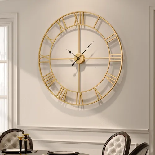 Vista 46 de Cuspin Reloj de pared de 24 pulgadas con engranajes, reloj de metal