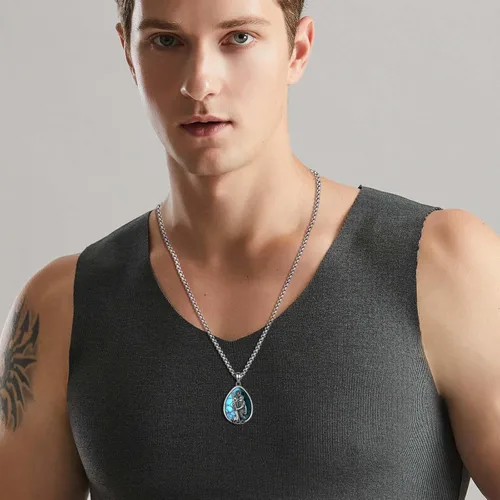 Vista 149 de Vito Collar de plata de ley 925 para mujeres y hombres, San Benito, crucifijo, Caravaca, San Cristóbal, San Judas, medalla patronal, amuleto