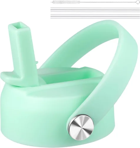 Vista 17 de Tapa de popote para boca ancha Hydro Flask, tapas con popote para Hydroflask de boca ancha de 12, 16, 18, 20, 32, 40 onzas, tapa de repuesto