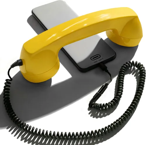 Vista 12 de Opis 60s Micro: Auricular retro para teléfono fijo/Auricular USB/Auricular para teléfono móvil/Receptor de teléfono para teléfono móvil/Auricular