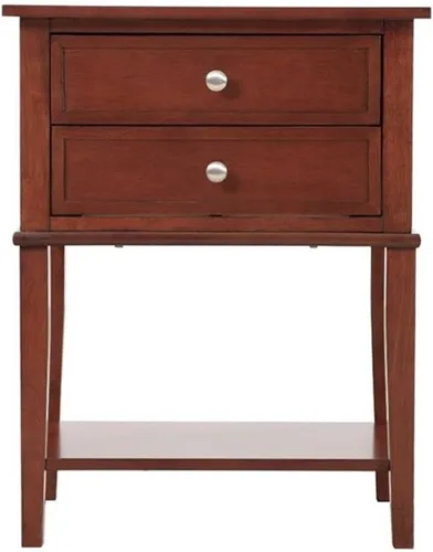 Vista 4 de Glory Furniture Mesita de noche Newton con 2 cajones en color cereza