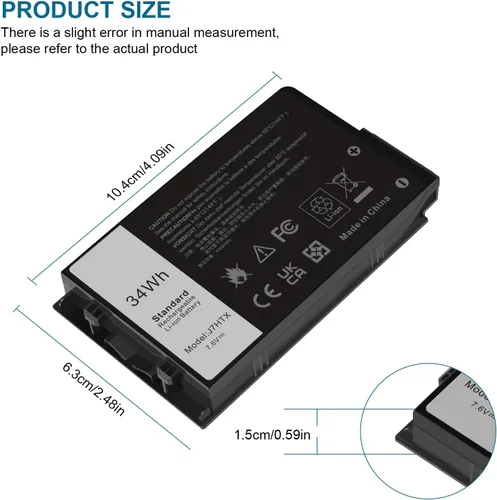 Vista 3 de J7HTX 7XNTR, batería de repuesto para laptop Dell Latitude 7202 7212 7220 Rugged Extreme Tablet T03H T03H002 T03H T03H003 Series 02JT7D 2JT7D J82G5