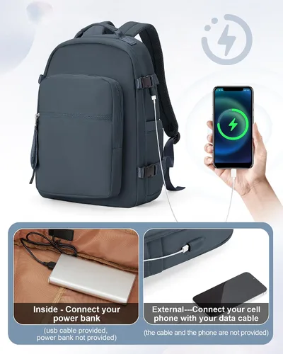 Vista 4 de UPPACK Mochila de viaje grande para mujeres y hombres, mochila de transporte para aviones, mochila de viaje para mujer, mochila de gimnasio