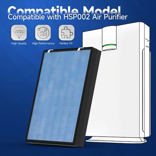 Vista 2 de HSP002 Filtro de repuesto compatible con purificador de aire inteligente HSP002 2.0 Filtración 4 en 1 de filtro principal y carbón activado, 1