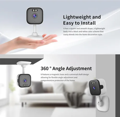 Vista 6 de EVERSECU Cámara WiFi con cable de 5 Ghz 2K, cámaras de seguridad para el hogar de interiores para bebé/anciano/perro/mascota con aplicación