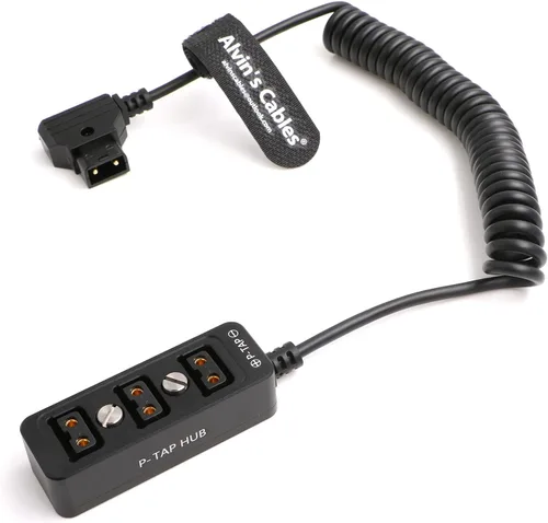 Vista 10 de Alvin's Cables D-tap Splitter P-Tap HUB Cable Dtap macho a tres puertos D tap hembra Cable divisor con roscas de tornillo para cámaras ARRI RED Z