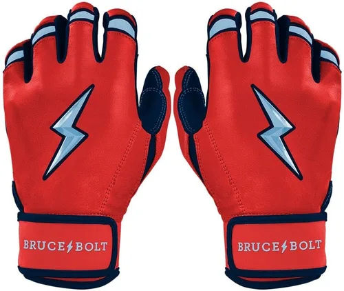 Vista 11 de BRUCE BOLT Signature Series - Guantes de bateo con puño corto, colección Signature Player, tallas para adultos y jóvenes