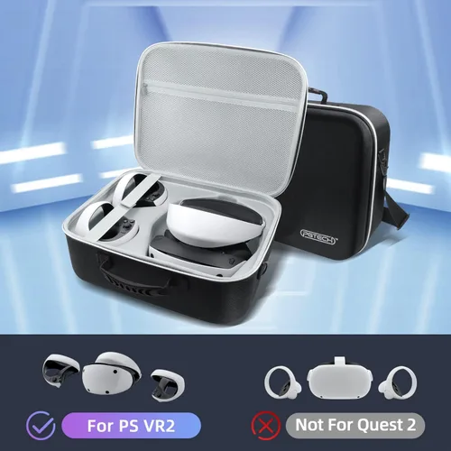 Vista 2 de Mcbazel Estuche De Transporte Para PS VR2, Bolsa De Viaje Bolsa De Almacenamiento Duro EVA Funda Protectora Portátil Con Protector De LenteCorrea De