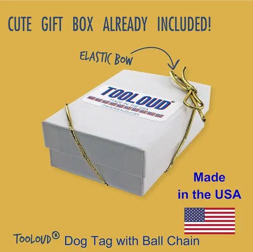 Vista 5 de tooloud Venezuela Bandera perro adulto Tag cadena collar