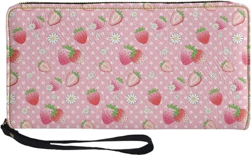 Vista 18 de Coldinair Cartera de piel sintética con cierre de cremallera para mujer, con bloqueo RFID, monedero para teléfono con correa para viaje, Añade tu