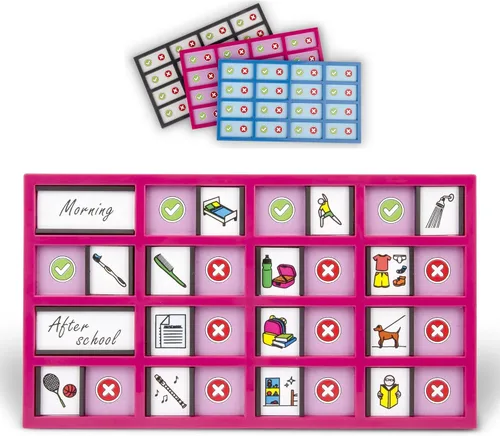 Vista 7 de Tabla de lista de verificación personalizable, rastreador de hábitos y tabla de tareas para niños y adultos. Mantente organizado con rutinas