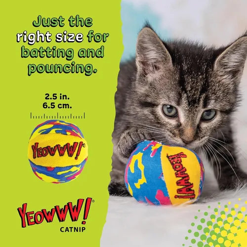 Vista 7 de Yeowww My Cats Balls, 3 Pelotas por Paquete