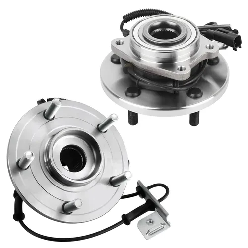 Vista 53 de Detroit Axle - Par de cojinetes de rueda delantera/trasera para Ford Edge 11-14, 09-19 Flex, 13-19 Police Interceptor Sedan, 14-18 Police Sedan