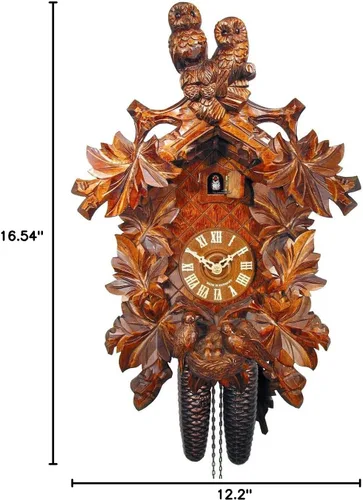 Vista 3 de Reloj de cuco búhos, nido