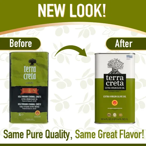 Vista 3 de Terra Creta Galardonado Kolymvari Estates 100% Puro Aceite de Oliva Griego Extraído en Frío Denominación de Origen Protegida 3Ltr