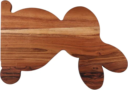 Vista 6 de Affinity Decor Tabla de servir de madera en forma de conejo, tabla de cortar de madera para cocina, tablas de charcutería de madera, divertido plato