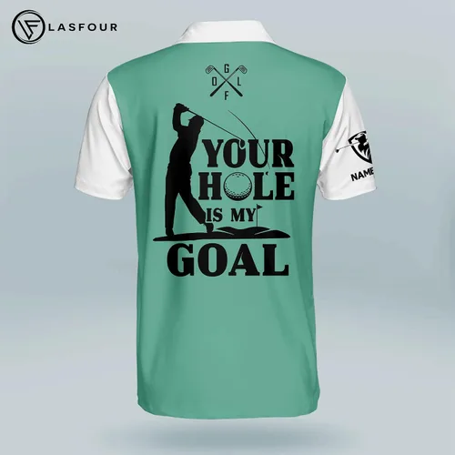 Vista 3 de LASFOUR Polo de golf divertido personalizado para hombre, con bandera americana, polo de golf orgulloso, patriótico 3D para hombre