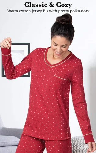 Vista 19 de PajamaGram Pijamas para mujer - Conjuntos de pijamas para mujer, camiseta sin botones, 100% algodón