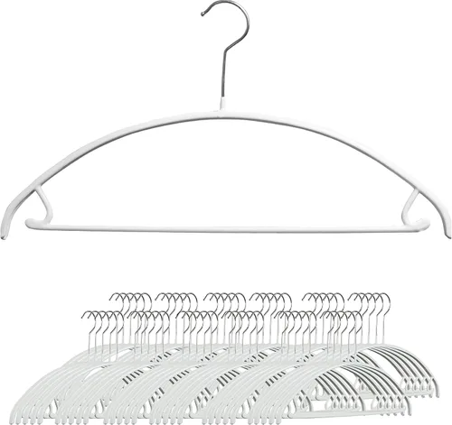 Vista 15 de MAWA Reston Lloyd Euro Series - Percha antideslizante con barra y ganchos para pantalones y faldas, estilo 42/U, juego de 2, color negro