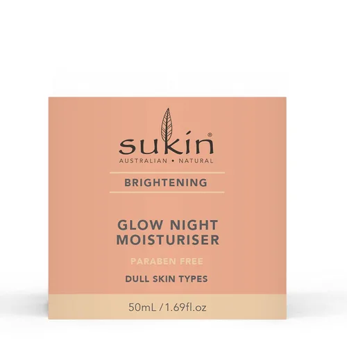 Vista 2 de Sukin Hidratante nocturno Brightening Glow con ciruela Kakadu y vitamina E, 1.69 onzas