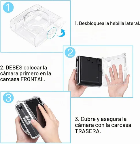 Vista 4 de FINTIE Funda protectora transparente para cámara instantánea Fujifilm