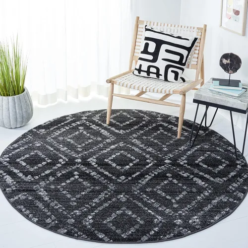 Vista 64 de SAFAVIEH Colección Adirondack Alfombra Decorativa - 2'6" x 4', Negro y Marfil, Diseño Moderno Desgastado, No Desprende Pelusa y Fácil Cuidado, Ideal