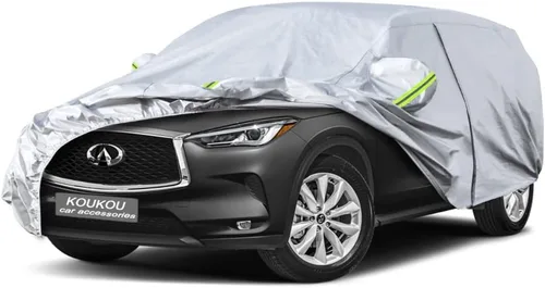 Vista 155 de KouKou Funda impermeable para automóvil SUV adecuada para BMW X1 de 2009 a 2025, 7 capas a prueba de viento para todo tipo de clima, cubierta