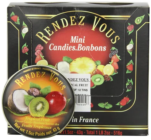 Vista 5 de Rendez Vous, Mini caramelos franceses, limón agrio, 1.5 onzas (paquete de 12)