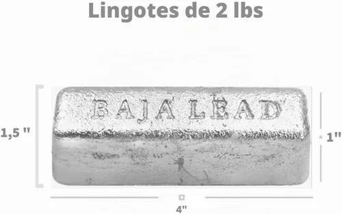 Vista 2 de Lingotes de plomo Tamaño ideal 2 libras cada lingote 99.9% de plomo puro por Baja Lead