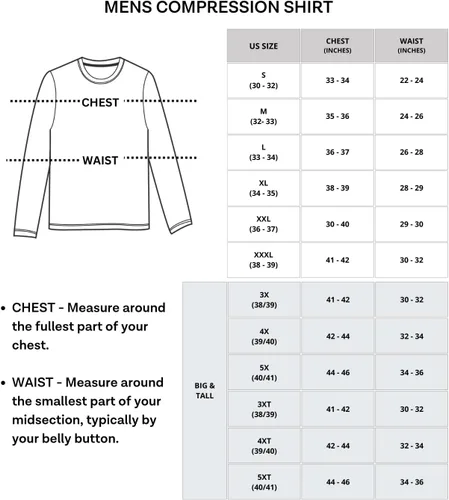 Vista 6 de Real Essentials Paquete de 4 camiseta de compresión de manga larga para hombre para clima frío (disponible en tallas grandes y altas)