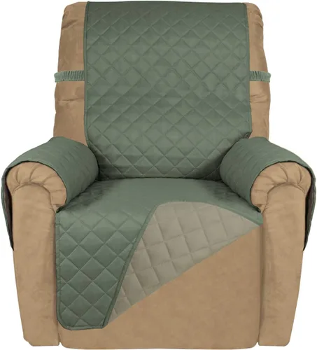 Vista 183 de PureFit - Funda de sofá acolchada reversible, protector de muebles impermeable, funda de sofá lavable con espuma antideslizante y correas elásticas